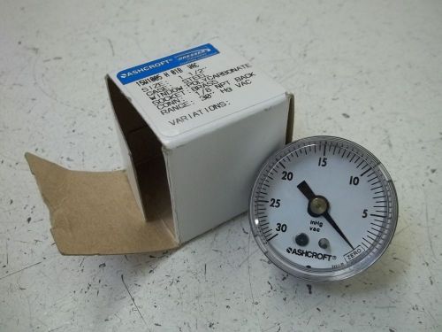 Ashcroft 15w1005h01bvac gauge 30-0 psi *new in a box* for sale