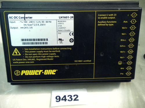 (9432) Power One AC-DC Converter LH1601-2R 1--240V IN 24V /3A Out