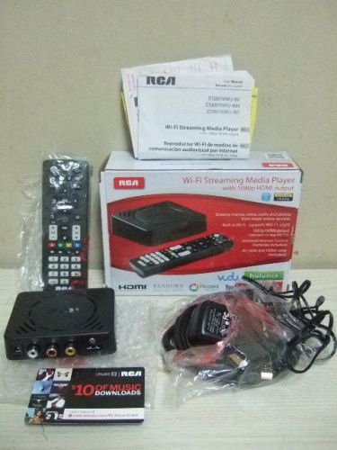 Rca wi-fi streaming media player 1080p hdmi output dsb876wu cabletv integration for sale