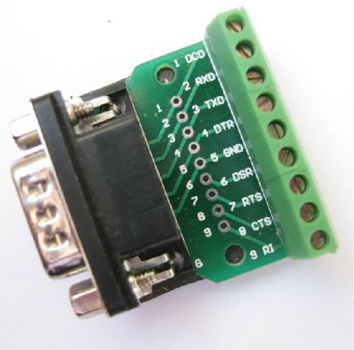 DB9 D SUB Male Adapter Plate 9Pin Terminal Breakout UART RS232 KF396232 US Bette
