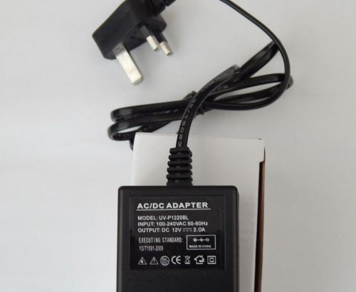 12V 2A power supply (AC 100-240V,50-60 Hz, DC 12V/2A) UK plug*