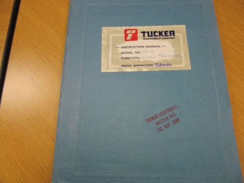 Telonic PD-8 Sweep Generator Instruction Manual w/ Schematics 46203