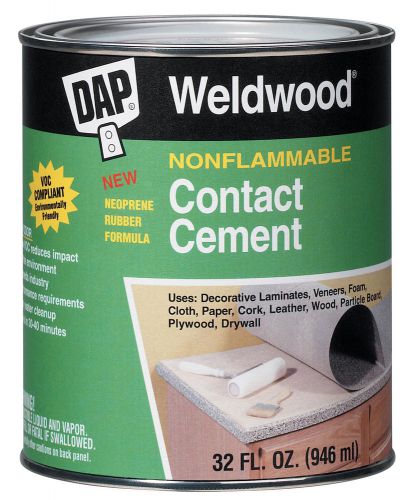 Dap 25332 1 quart weldwood nonflammable contact cement for sale