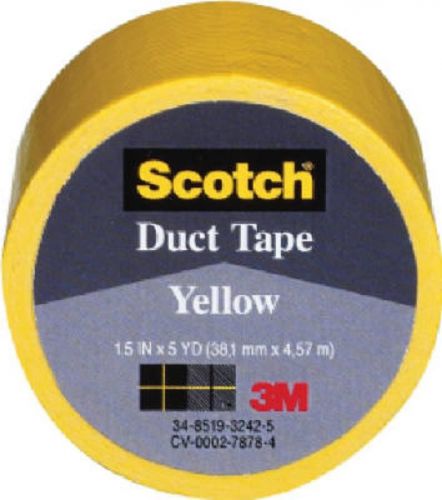 3M Scotch 1.5&#034; x 5YD Yellow Multi Purpose Duct Tape 1005-YLW-IP