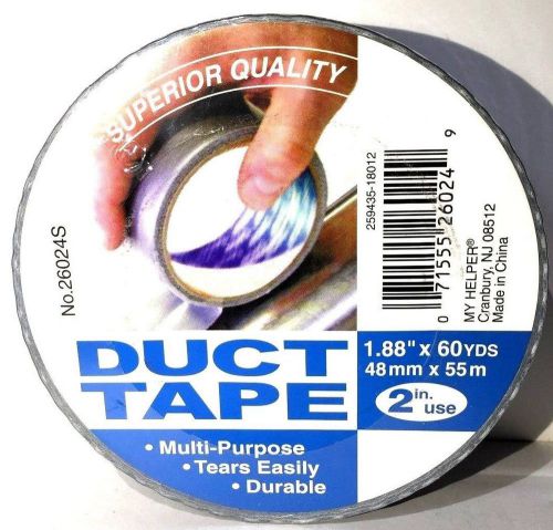 NEW  DUCT TAPE 2&#034; X 60YD Large Roll Black And Grey Heavy DUCT TAPE