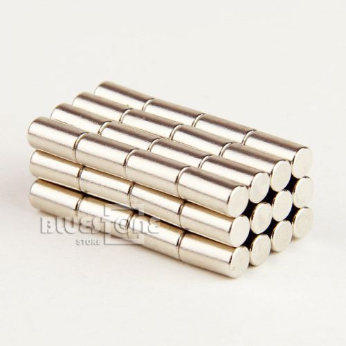 50x strong round bar cylinder magnets 4 x 8 mm fridge rare earth neodymium for sale