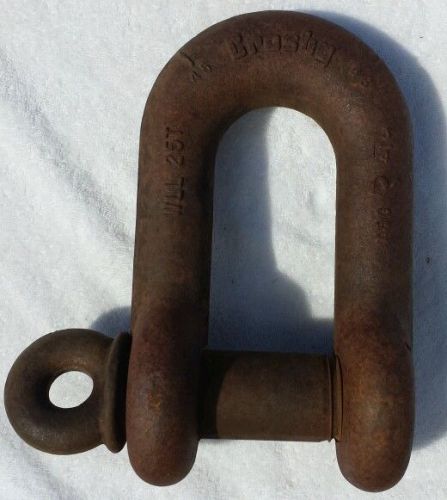 CROSBY SHACKLE   1 3/4&#034; USA RIGGING/LIFTING SHACKLE  working load limit 25 ton