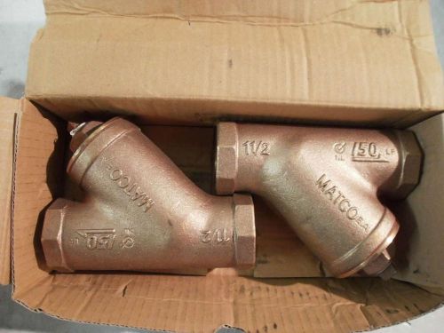 Lot of (2) Matco Norca 145T07LF 1-1/2 Ip Brz Y-Strainer With Plug