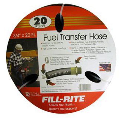 Tuthill/fill-rite frh07520 fuel transfer hose 20-feet x 3/4-inch for sale