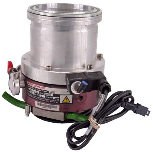 Edwards ext250 multi-stage turbomolecular vacuum turbo pump w/solenoid valve for sale