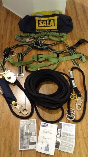 Dbi sala sayfline 80&#039; kernmantle horizontal lifeline miller harness lanyard lot for sale