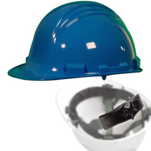 A79R07 - Blue Color Construction North Safety Hard Hat with Ratchet Suspension