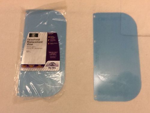 Lot of 2  msa industrial grade clear faceshield visor replacement 10039423 for sale