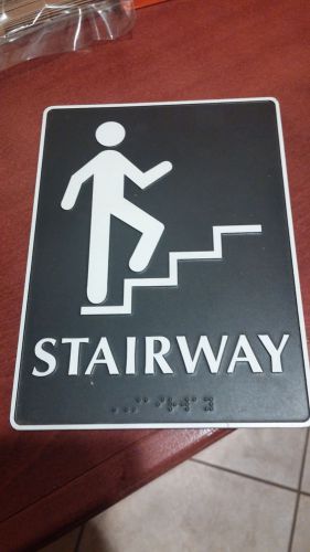 Authentic stairway safety sign - california office - aluminum metal sign for sale