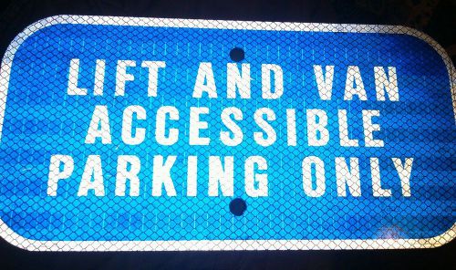 New high quality handicap parking sign 12x6&#034; metal reflector sign commercial van for sale
