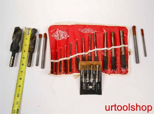 Mayhew 62254 112-k pilot punch kit 12-piece plus drill bits &amp; punches 6842-328 5 for sale