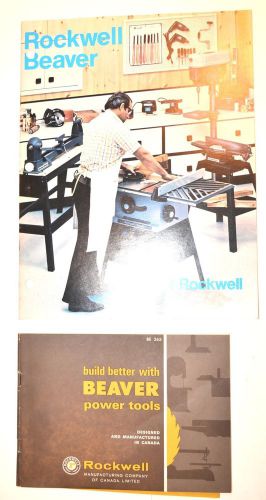 2 ROCKWELL BEAVER CATALOG 1978 &amp; POWER TOOL CATALOG BE265 #RR51 woodworking