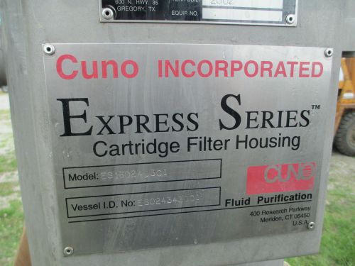 Cuno express series filter housing  vessel es 16024d3c1 stainless steel for sale