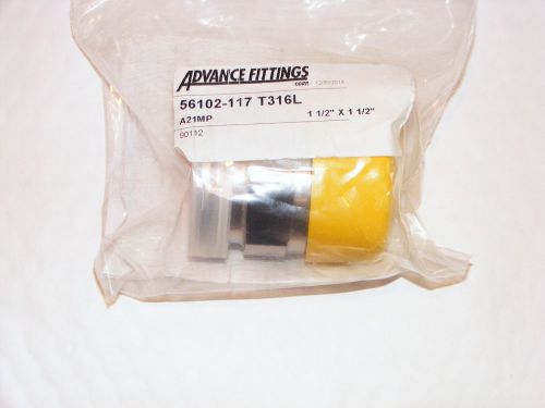 1 1/2&#034; ss 316l  sanitary x 1 1/2&#034; npt adapter -new in bag for sale