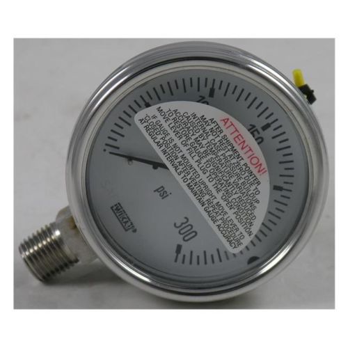 Wika t232.54 pressure gauge, 0-300 psi, 2.5&#034; dial w/ 1/4&#034; npt bottom mount, dry for sale