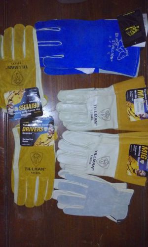Lot of 6 Pairs of Welding Work Gloves Tillman Black Stallion 1350 XL 1414 XL