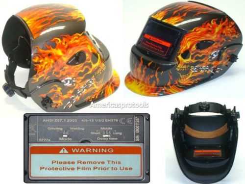 New auto darkening welding helmet solar skull for sale