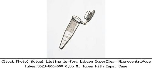 Labcon superclear microcentrifuge tubes 3023-800-000 0.65 ml tubes with caps for sale