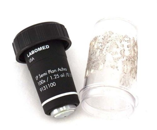 Labomed LP DIN 100x Semi-Plan Achromatic Spring/Oil Microscope Objective Lens