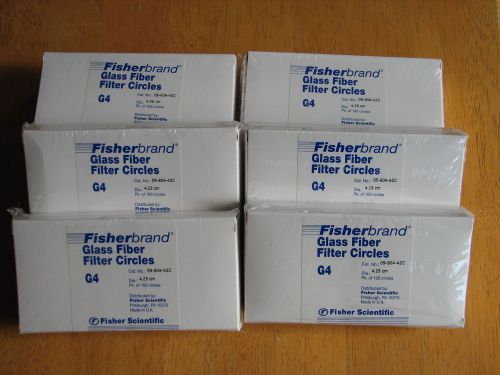 6 Packs of 4.25cm Glass Fiber Filter Paper - 100 per pack New in Package
