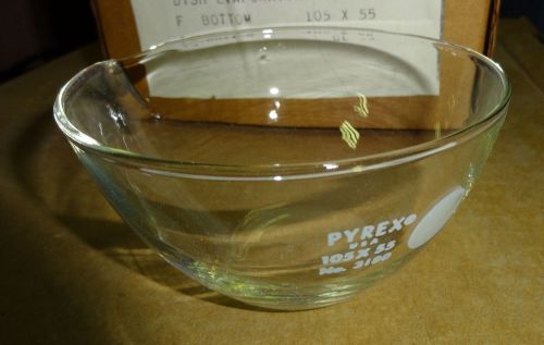 Glass Flat Bottom Laboratory Pyrex Evaporating Basin Dish 105x55 - new