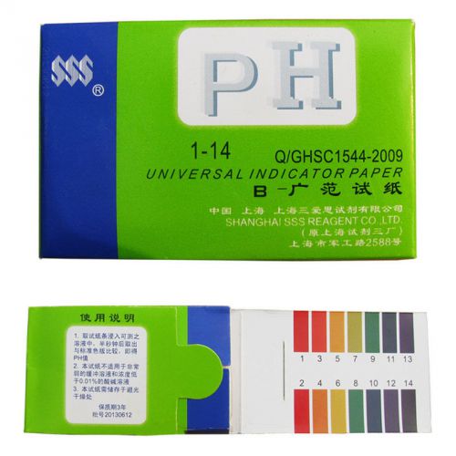 80x 1-14 pH Universal Indicator Test Strips Paper  BODY WATER SOIL FOOD
