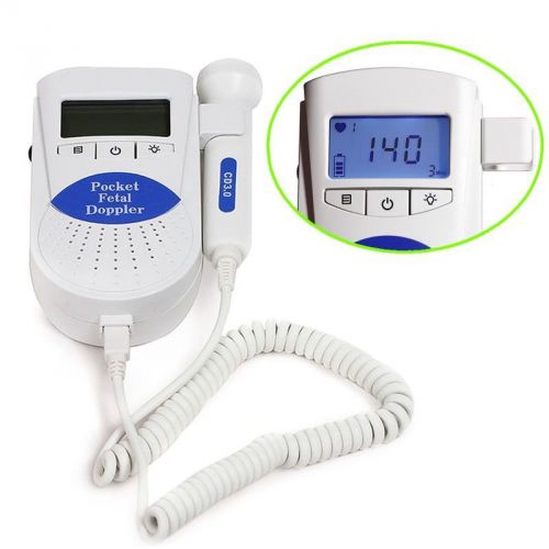 Ce fda 3mhz fetal baby doppler prenatal heart monitor baby heart monitor + gel for sale