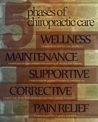 5 Phases of Chiropractic Care Poster Print