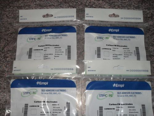 Lot of 2 - 4PK (8)TENS, NMES, FES Carbon CL Electrodes 2 in. (STIMCARE / EMPI)