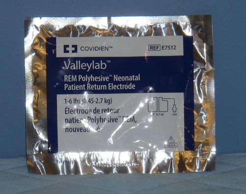 Covidien Valleylab REM Polyhesive  Neonatal Patient Return Electrode E7512
