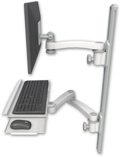 Hd icw ergovision lcd wall mount w/ 36&#034; wall track and keyboard/mouse tray for sale