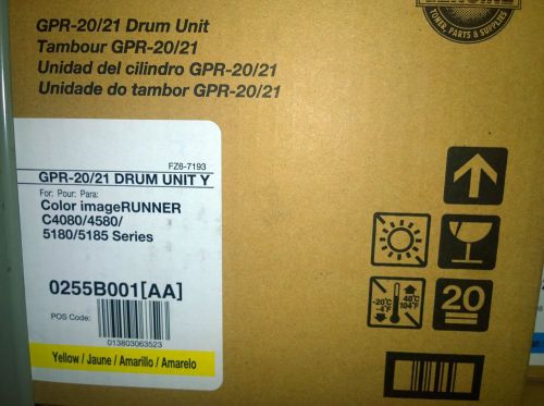 New oem genuine drum unit yellow canon gpr 20 21 0255b001 aa 4080 4580 5080 5185