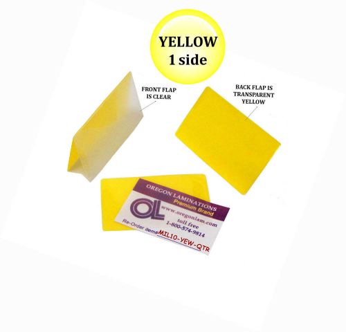Yellow/Clear Military Card Laminating Pouches 2-5/8 x 3-7/8 Qty 25 by LAM-IT-ALL