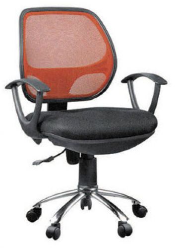 Computer Chair Orange Mesh Adjustable Seat Office Chair