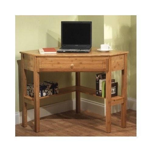 Corner desk  with drawer and shelf vantage wood student home office study table for sale