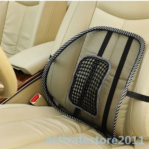 Lumbar Support Massage Mesh Back Cushion With Massage Beads For Car Seat Chair