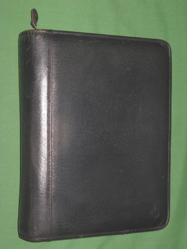 Classic ~1.5&#034;~ full-grain leather franklin covey planner organizer binder 5558 for sale