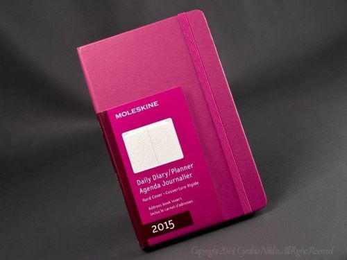 Moleskine 2015 Pink Daily Diary Planner Day Agenda Hard Cover Large 5&#034; x 8 1/4 &#034;