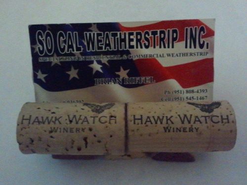 Wine Cork Business Card Holder - Hawk Watch