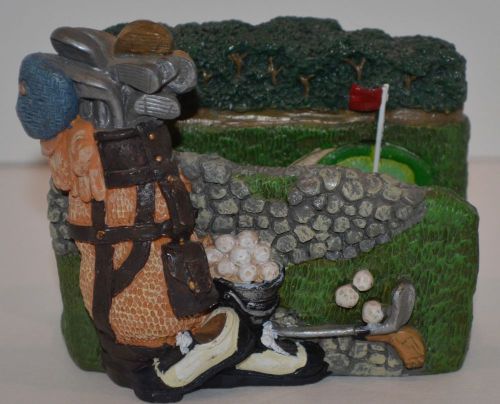 Golf Theme Business Card Holder Desk Accessory Multi-Dimensional Great Gift!