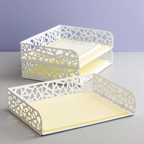 NEW White Network Letter Tray