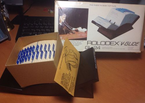 Rolodex Vintage V-Glide GL-24 500 cards 2 1/4&#034; x 4&#034; Business  Address NEW in box