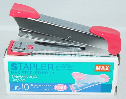 MAX Japan HD-10 Ergonomic Stapler - Pink (Made in Japan)