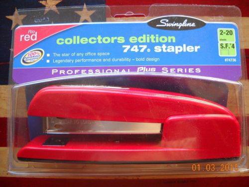 Brand New Swingline Collectors Edition 747 Stapler - Red Office Space