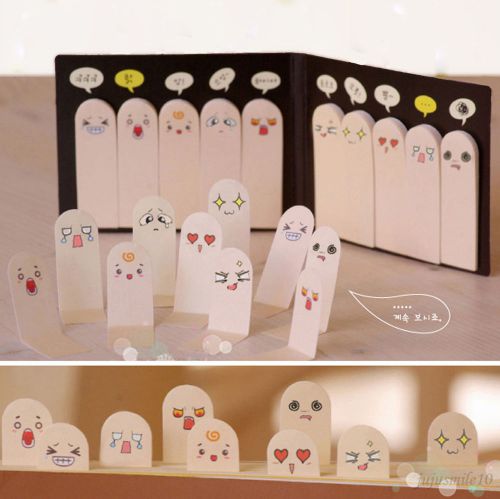 Cute 200 Pages Ten Fingers Sticker Post-It Bookmark Flags Memo Sticky Notes pads